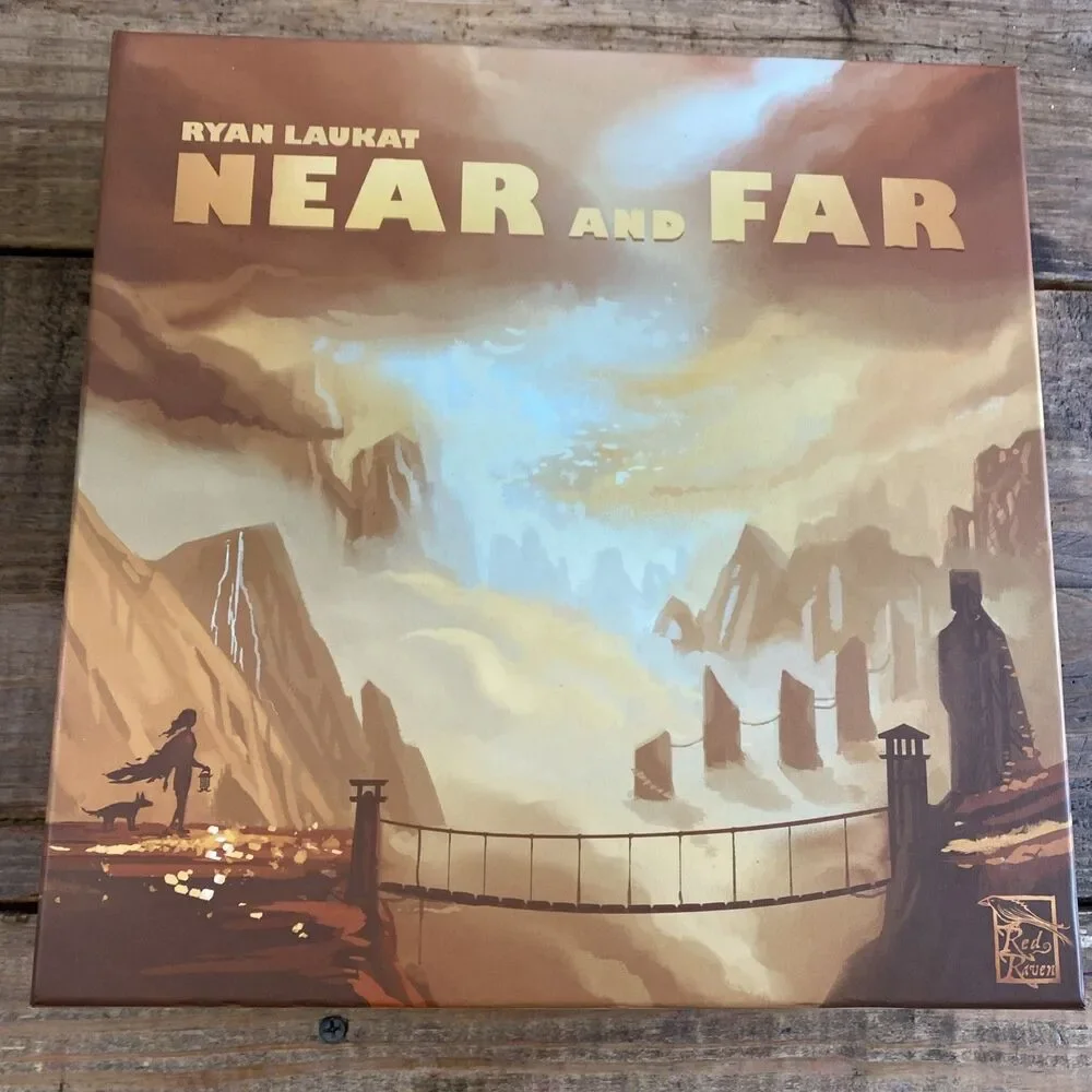 Near and Far Board Game w/ Amber Mines Expansion - Red Raven Games - Complete